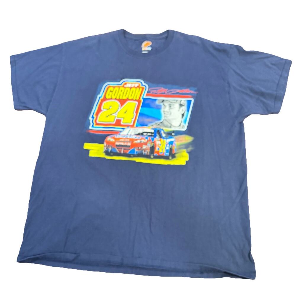 VTG NASCAR Winner's Circle Jeff Gordon T-Shirt Blue Men 2XL Classic - Picture 2 of 13